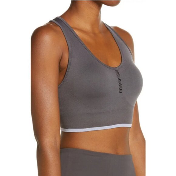 💕ZELLA💕 Pulse Seamless Sports Bra ~ Grey Forged Small S NWT - Picture 3 of 14